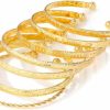 KISS WIFE Kiss Wife Gold Cuff Bracelets Set For Women Girls, Layered Stackable Open Adjustable Bangle Bracelets, Trendy Jewelry Gift For Her Online