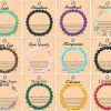 WAINIS Wainis 12Pcs 8Mm Semi-Precious Beaded Bracelets For Men Women Healing Stretch Round Bead Crystal Gemstones Bracelets Uni Jewelry Gift New