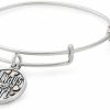 Alex and Ani Alex And Ani Expandable Wire Bangle Bracelet For Women, Always In My Heart Charm, Rafaelian Silver Finish, 2 To 3.5 Inches Best