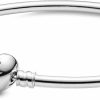 Pandora Pandora Bangle, Logo Smooth Heart Clasp Wholesale