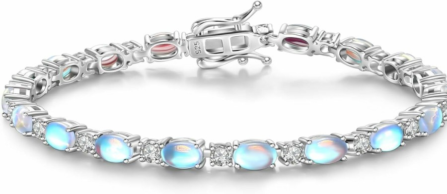 FANCIME Fancime Birthstone Bracelets Sterling Silver Tennis Bracelets Charm Fine Jewelry Birthday Jewelry Gifts For Women Mom Daughter 7\" Wholesale