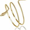 Hithop Hithop Gold Snake Bracelet Arm Cuff Jewelry Gold Arm Band Upper Arm Cuff Gold Arm Bands For Women Arm Cuff Bangle For Women Gold Wrist Cuff Gold Evening Bracelet, One Size Wholesale