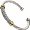 Dorriss Dorriss Cable Bracelet For Women Cuff Twisted Wire Vintage Ladies Bangle Bracelets Elastic Adjustable Stainless Steel Jewelry With Gift Box Clearance