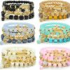 VONRU Bohemian Bracelet Sets For Women - 6 Sets Stackable Stretch Bracelets Multi-Color Boho Jewelry For Women Hippie Bracelets Dainty Jewelry Best Friend Gift Best