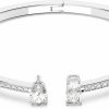 SWAROVSKI Swarovski Attract Cuff Bracelet Jewelry Collection, Rhodium Tone Finish, Clear Crystals New