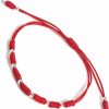 Simbolik Powerful 7 Knots String Bracelet With 8 Sterling Silver 925 Beads For Protection, Evil Eye And Good Luck,Thread/Amulet For Prosperity And Success. Talisman For Womens, Mens. Best