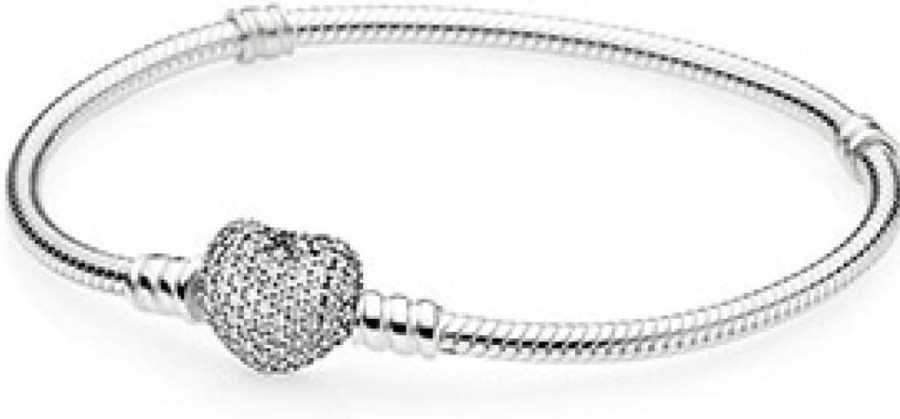 Pandora Pandora Pave Heart Bracelet, Clear Cz Wholesale