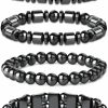 THUNARAZ Thunaraz 4Pcs Hematite Bracelet For Men Women Bangle Bracelet Magnetic Tiger Eye Bracelets Wholesale