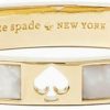 Kate Spade New York Kate Spade New York 'Hole Punch Spade Hinge Bangle' Pearl Bracelet Hot