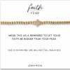 Lenny & Eva Lenny & Eva Faith Over Fear Cross Stretchable Bracelets For Women Inspirational Jewelry With Message On Card Clearance