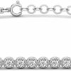 GELIN Gelin Diamond Bezel Set Bar Bracelet In 14K Solid Gold Clearance