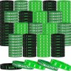 Sosation Sosation 144 Pcs Mental Health Awareness Bracelet Gifts Green Mental Faith Courage Hope Silicone Motivational Bracelets For Men Women Best