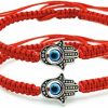 MENGLINA Menglina Uni Handmade Braided Rope Lucky Red String Bracelet Hamsa Evil Eye Charm Bracelet For Women Peaceful Adjustable Couple Bracelets Wholesale