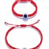 Sucanra Sucanra Evil Eye Bracelet Adjustable Lucky Red String Kabbalah Protection Bracelet Mommy And Me Matching Bracelet Set For Family Boys Girls New