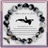 ARHTF Orca Healing Bracelets For Women Orca Whale Gifts Orca Agate Crystal Bracelets Orca Gifts For Women Orca Tail Charm Orca Inspirational Gift Best