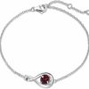 FANCIME Fancime 925 Sterling Silver Birthstone Bracelets For Women Dainty Simple Infinity Bracelet Fine Jewelry Birthday Anniversary Valentine'S' Day Gifts For Her Girls Mom Wife, Chain Length 6.7\"+1.2\" Extend Best