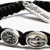 My Saint My Hero My Saint My Hero Miraculous Mary Blessing Bracelet - Black/Silver New