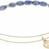 Alex and Ani Alex And Ani Aa772423Sg,Sodalite Beaded Expandable Bangle Bracelet,Shiny Gold,Blue, Bracelets Best