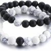 Generic Bayetss Men Women Lava Bracelet Beads Bracelet Bangle Stretch Stone Beads Bracelets Friendship Couples Gifts Best