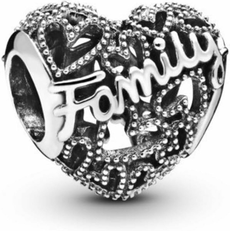 Pandora Pandora Family Heart Charm - Compatible Moments Bracelets - Jewelry For Women - Mother'S Day Gift - Made With Sterling Silver Best