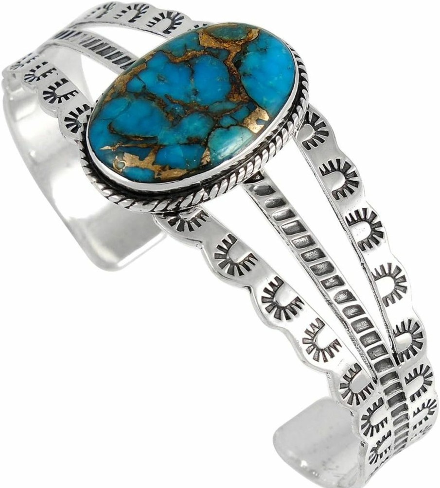 Turquoise Network Turquoise Bracelet Sterling Silver 925 Genuine Turquoise Wholesale