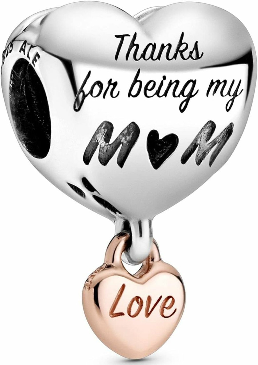 Pandora Pandora Love You Mom Heart Charm Bracelet Charm Moments Bracelets - Stunning Women'S Jewelry - Gift For Women In Your Life - Made Rose & Sterling Silver New