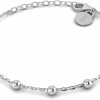 TURQ N TAUPE Turqntaupe 925 Sterling Silver Bead Station Bracelet For Women & Girls - Everyday Wear Gifts For Her New