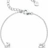 MUNDELL Mundell 925 Sterling Silver Cute Dachshund Double-Layer Butterfly Link Bracelet Puppy Dog Link Charm Bracelet For Women Fine Jewelry Clearance