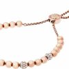 Michael Kors Michael Kors Stainless Steel And Pave Crystal Beaded Bracelet For Women, Color: Rose Gold (Model: Mkj5220791) Wholesale