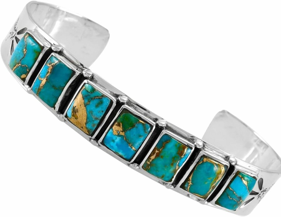 Turquoise Network Turquoise Bracelet Sterling Silver 925 Genuine Turquoise Cuff Bracelet Wholesale