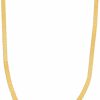 Ritastephens Ritastephens 14K Yellow Gold Shiny Herringbone Chain Necklace Or Bracelet 3 Mm, 4 Mm Wholesale