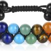 Top Plaza Top Plaza Bead Chakra Bracelet 7 Chakras Healing Crystals Bracelet Yoga Stone Beads Bracelets Meditation Relax Anxiety Bangle For Womens Mens Best