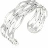 Lucky Brand Lucky Brand Silver-Tone Twisted Cuff Bracelet Best