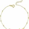 MIONZA Mionza 14K Solid Gold Rosary Cross Bracelet For Women, Teen Girls | 14K Gold Adjustable Cross Bracelet | Gold Chain Bracelet Religious Charm | Christian Baptism Gift | Solid Gold And Gold Plated Options Online