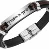 Amen Judaica Amen Judaica Leather Bracelet Bangle With Hebrew Jewish Blessing Motif Best