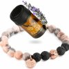 AURA LOVE YOURSELF Beaded Bracelets For Women Lava Rock Essential Oil Diffuser Bracelet Healing Crystal Stone Bead Bracelet Birthday Gift For Mom Stress Relief Calming Energy Aromatherapy Gifts Yoga Selfcare Bracelet Best