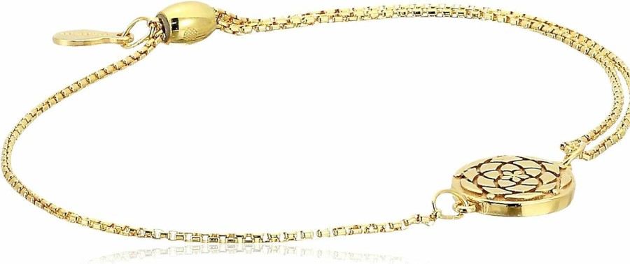 Alex and Ani Alex And Ani Path Of Symbols Adjustable Pull Chain Bracelet For Women, New Beginnings Charm, 14K Gold Plated Sterling Silver, 5.5 To 9.5 In Best