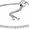 Pandora Pandora Sparkling Slider Tennis Bracelet - Features Slider Clasp - Silver Bracelet For Women - Gift For Her - Sterling Silver With Cubic Zirconia - 9.1\" Best