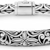 DEVATA Sterling Silver 925 Bali With Dragon Bone Tulang Naga/Borobudur/Double Wheat Paddy Chain Bracelet New