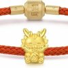 CHOW SANG SANG Chow Sang Sang 999 24K Solid Gold Mini Charm Adorable Cute Dragon Charm Bracelet For Women 94391C Clearance