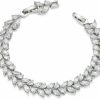 SWEETV Sweetv Wedding Bridal Bracelet For Brides, Cubic Zirconia Classic Tennis Bracelet For Women Jewelry Gift Hot