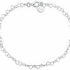 Amberta Amberta Women'S 925 Sterling Silver Heart Bracelet New