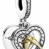 Pandora Pandora Two-Tone Happy Anniversary Dangle Charm - Compatible Moments Bracelets - Jewelry For Women - Gift For Women - Made With Sterling Silver, Gold & Cubic Zirconia Online