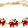 Barzel Barzel 18K Gold Plated Triple Elephant Bracelet Hot