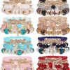 WuCuifu Wucuifu 8 Packs Bohemian Stackable Bracelets For Women Multilayered Stretched Beaded Bracelets New