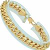 LIFETIME JEWELRY Lifetime Jewelry 9Mm Miami Curb Cuban Link Chain Bracelet 24K Real Gold Plated Online