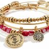 Alex and Ani Alex And Ani Connections Expandable Bangle For Women, Strong Wild Beautiful, Set Of 3, Rafaelian Gold Finish, 2 To 3.5 In Wholesale