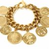 Ben-Amun Jewelry Ben-Amun \"Moroccan Coins\" Bracelet, Vintage, Elegant, Luxury Jewelry For Women, 7 Inch\", 24K Gold Clearance