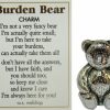 Ganz Burden Bear Zinc Pocket Charm W/Story Card By Ganz Hot