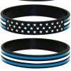 Great 1 Great 1 American Flag Silicone Stretchable Bracelet 4-Pack Clearance